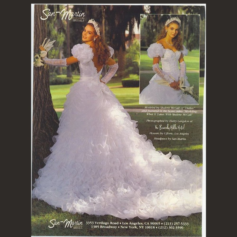 Vintage San Martin Pink Cinderella Wedding Gown - Picture 8 of 11
